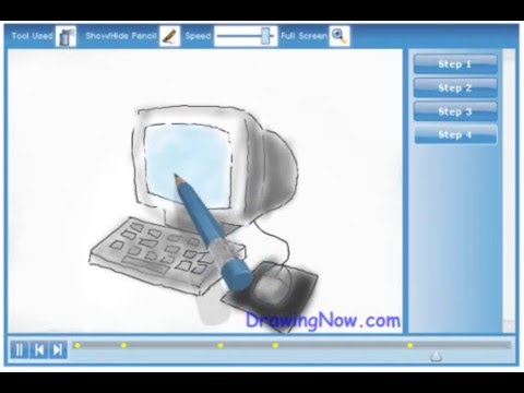 How to Draw a Computer - YouTube