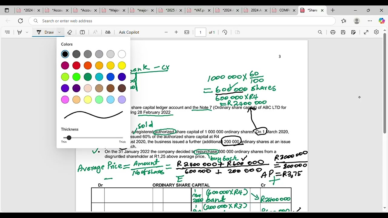 Ordinary Share Capital Video 2 (Buy Back of Shares)