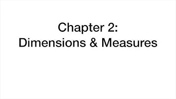 VIS Tableau Tutorial - Chapter 2 - Dimensions and Measures
