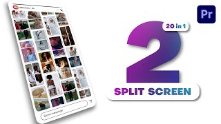Vertical Multiscreen - 2 Split Screen | Premiere Pro Template | Tutorial