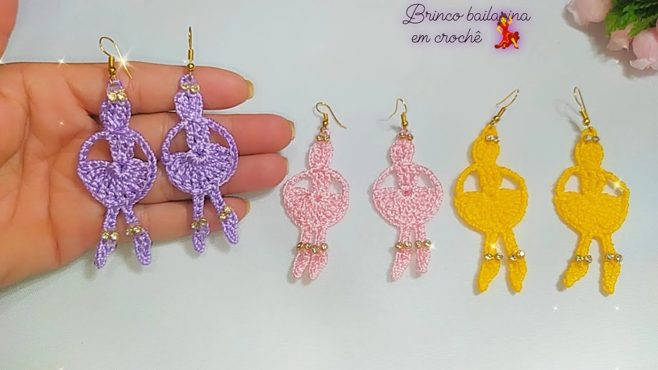 BRINCO BAILARINA💃 EM CROCHÊ/ RÁPIDO E FÁCIL DE FAZER!!