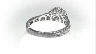 Vintage Pre-Set Cluster Flower Diamond Engagement Ring