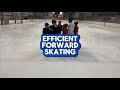 Efficient forward skating  maximizing hockey strides