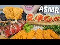 UNI Sashimi with Aburi Tobiko Roll and CSA Roll *ASMR Relaxing Light Whisper Eating Sounds | N.E