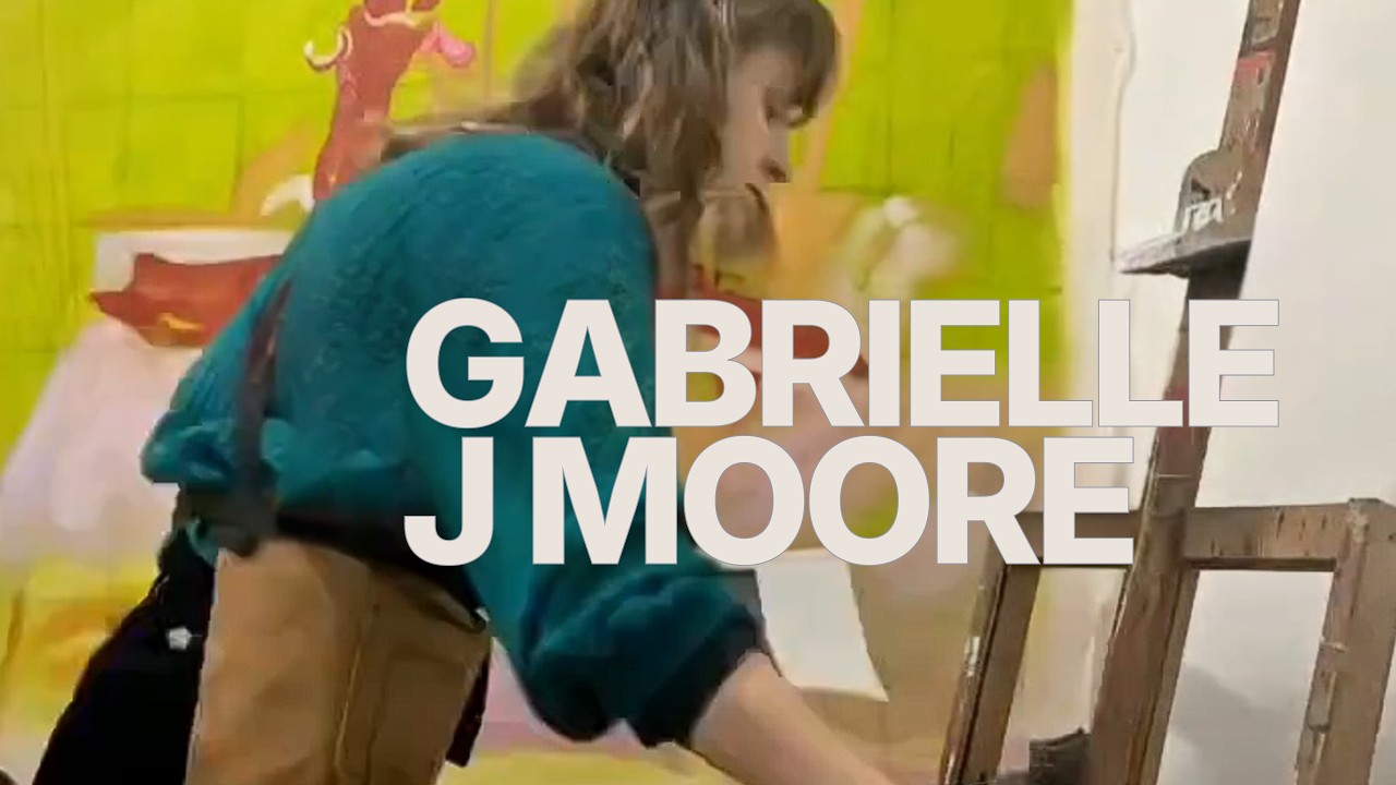 Gabrielle J Moore in the studio