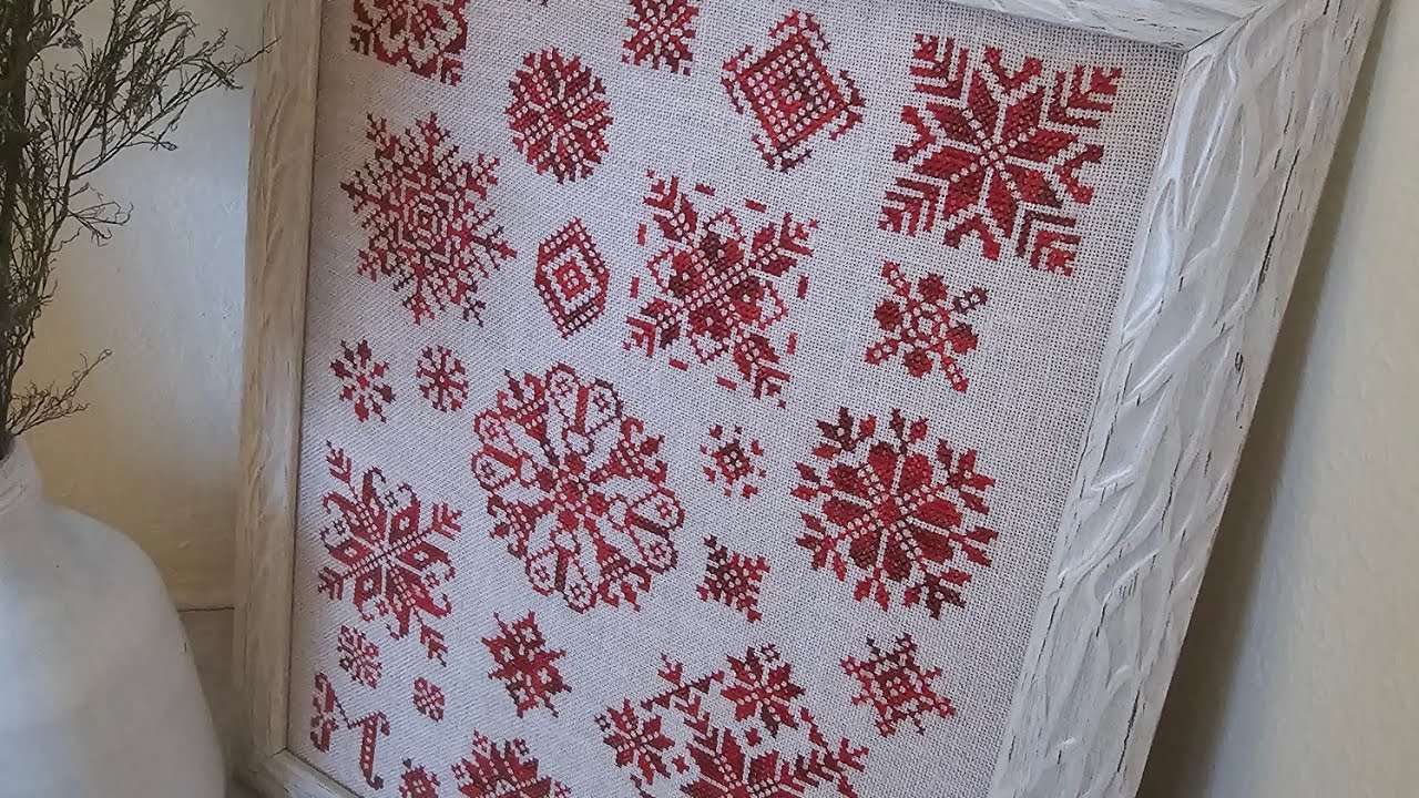 Quaker Copos de Nieve #puntodecruz #flosstube