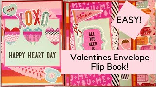 BEGINNER FRIENDLY! VALENTINE ENVELOPE FLIP BOOK! EASY! ❤️❤️❤️❤️
