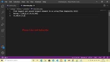 Find Largest and Second largest number in array|| php interview questions #rapidcoding#ashwanibhaiya