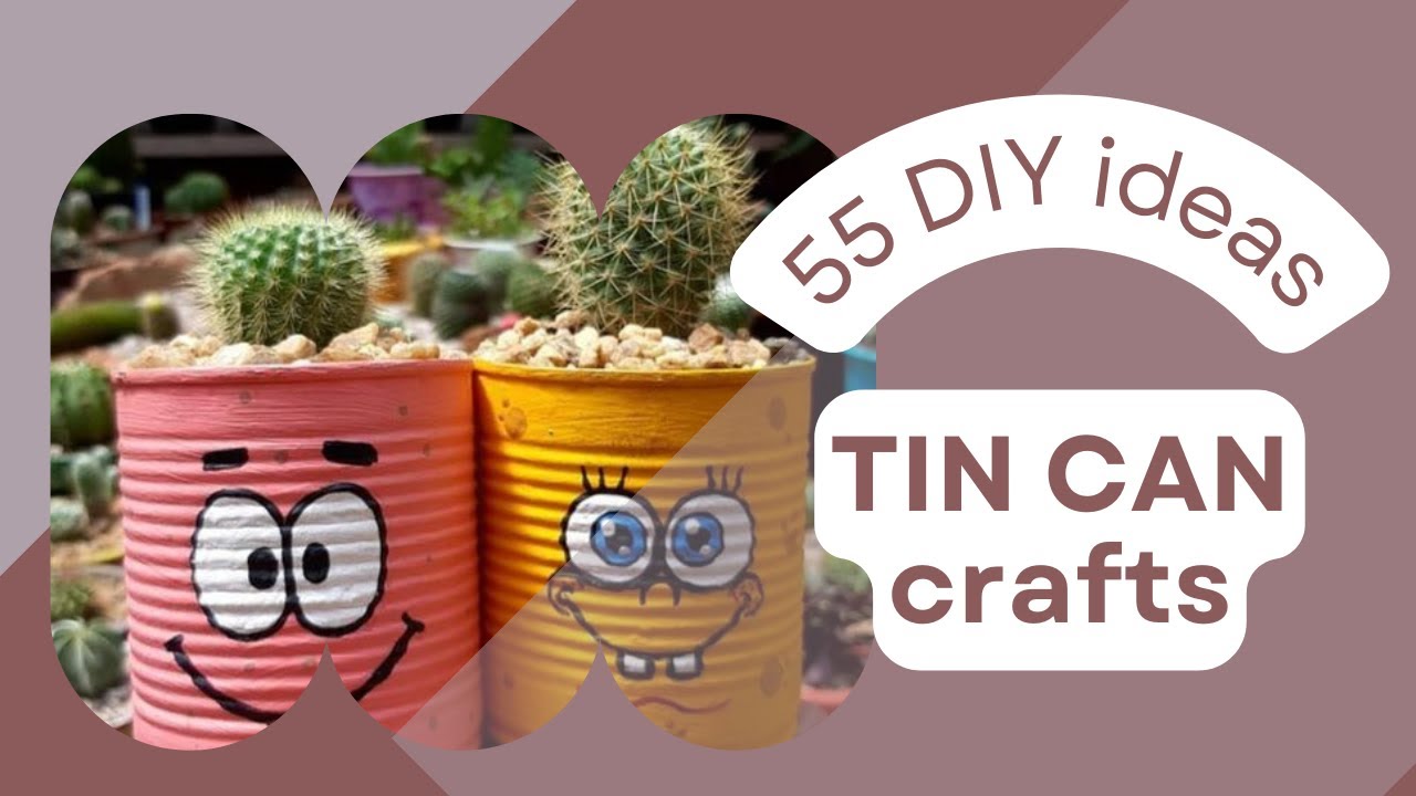 TIN CAN crafts // 55 DIY ideas on how to decorate and reuse your old
