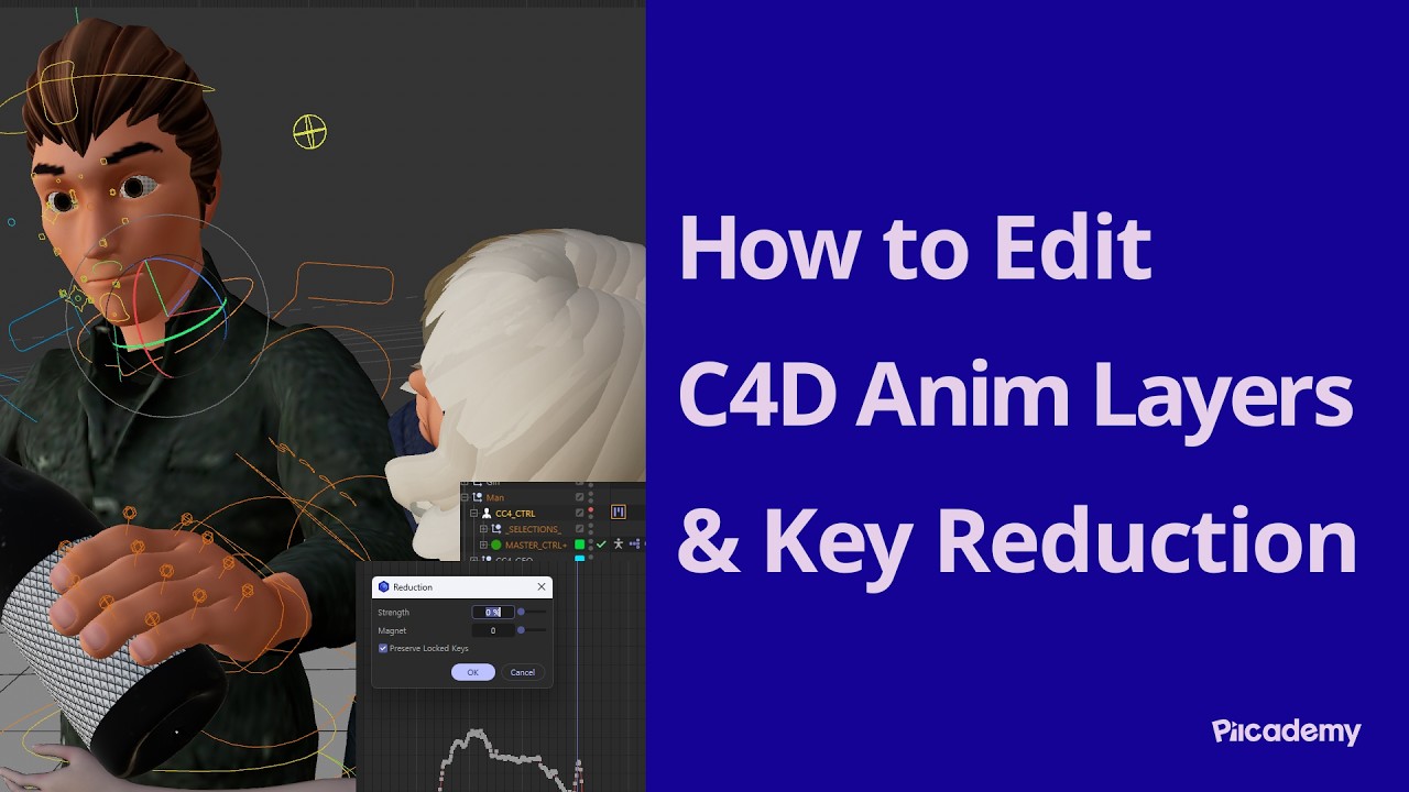 How to Edit C4D Animation layers & Key Reduction - YouTube