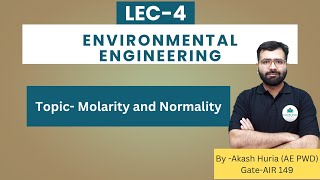 Concept of Molarity and Normality (Environmental Engineering Lecture-4)