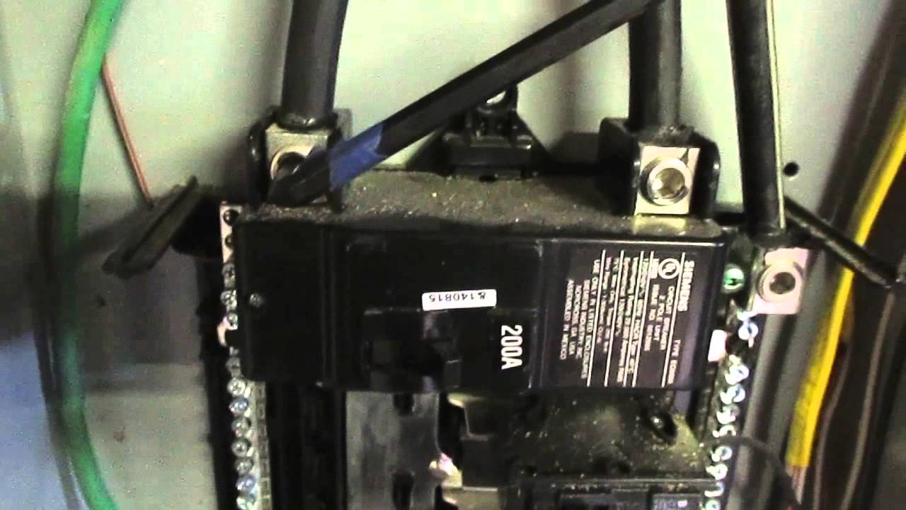 d.i.y. 200 amp breaker box installation - YouTube