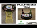 Steelers Beer Table / Dollar Tree DIY / Man Cave Guy Gift Ideas/ For the Boys collab / EJD