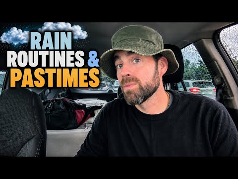 Living In My Car | Rain Routines & Pastimes 🌧️ 🚙 