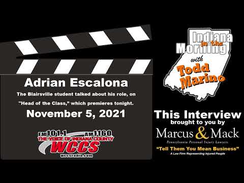 Indiana in the Morning Interview: Adrian Escalona (11-5-21)