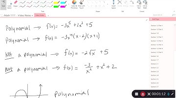 Polynomial Functions Video Part 1