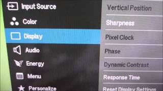 Dell S2415H Menu System (OSD)