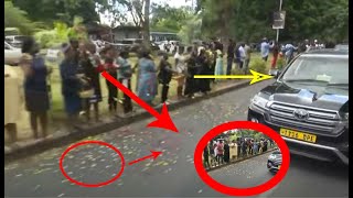 WANANCHI WAMWAGA MAUA MWILI WA RAIS MAGUFULI UKIPITA