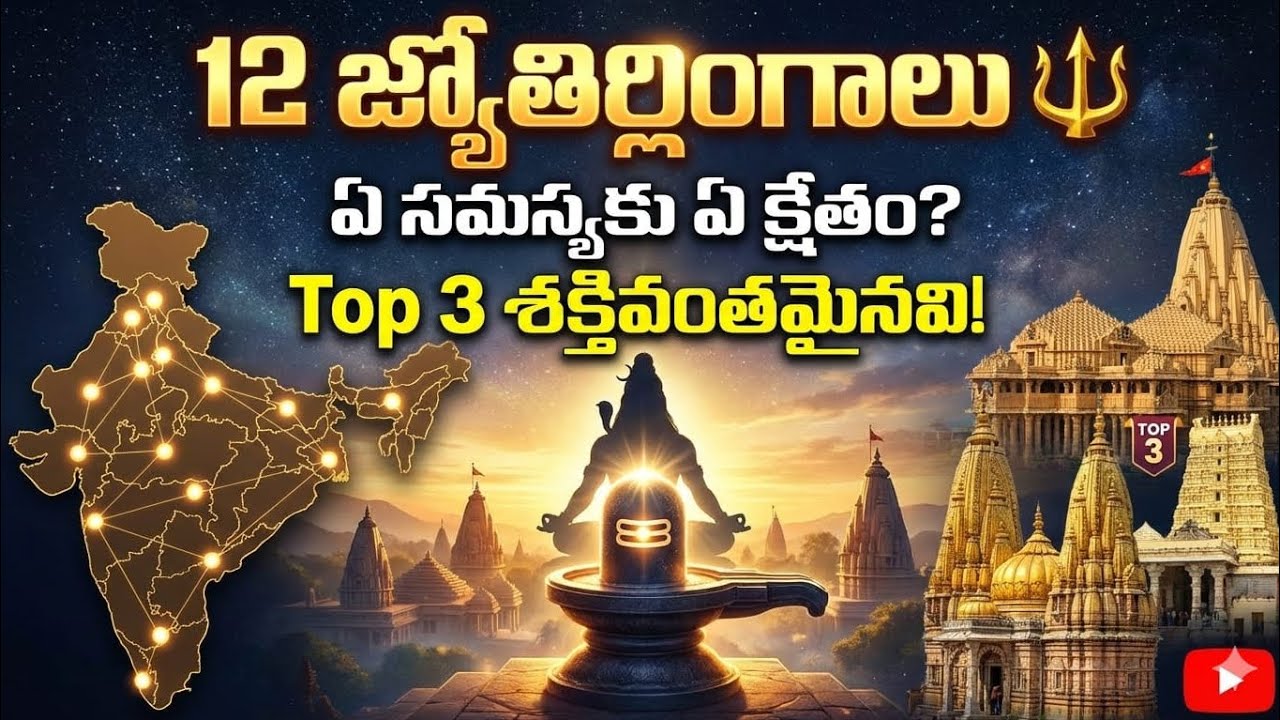 12 జ్యోతిర్లింగాలు 🔱 | ఏ సమస్యకు ఏ క్షేత్రం? | Top 3 Most Powerful Jyotirlingas & Stories | Telugu