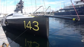 Longbow Owen Clarke Class 40 video tour   bow and rig