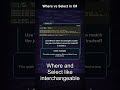 Still mixing up Where and Select in C#?