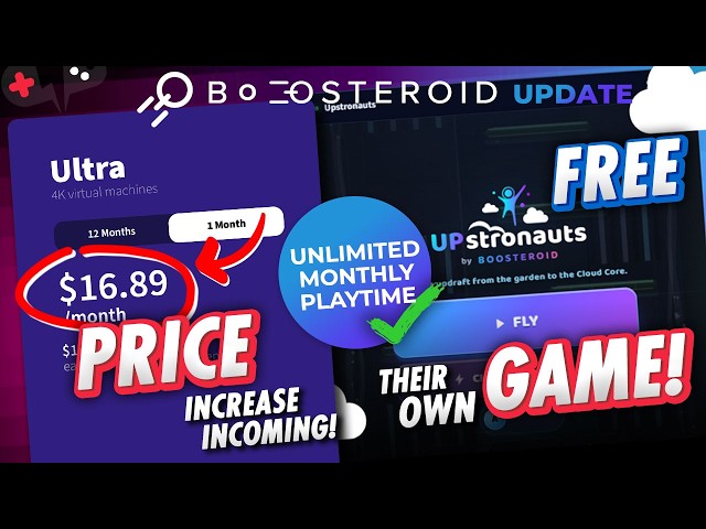 BOOSTEROID to get a PRICE Increase SOON! Still UNLIMITED Playtime