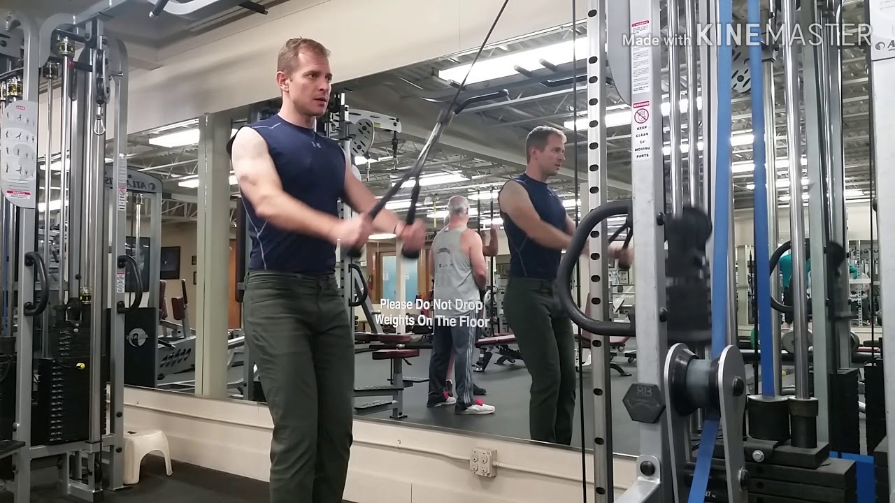 Cable Rope Straight Arm Push/Pull Down - YouTube