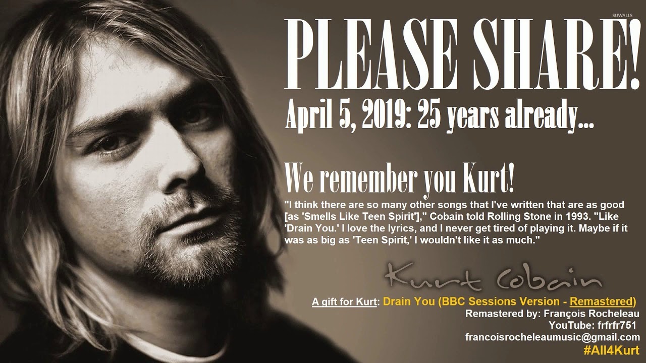 NIRVANA - DRAIN YOU (BBC Sessions) - REMASTERED : GIFT TO KURT COBAIN ...