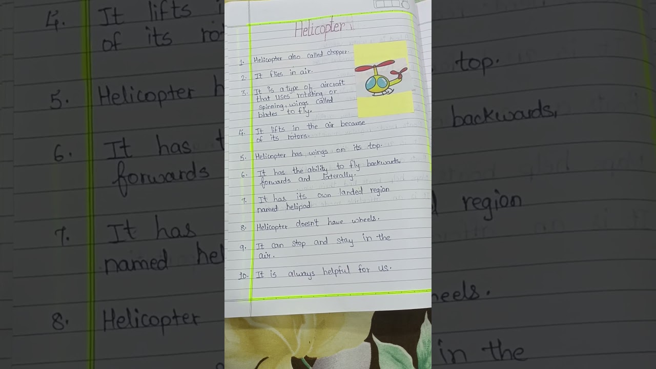 Short essay on Helicopter 🚁🚁