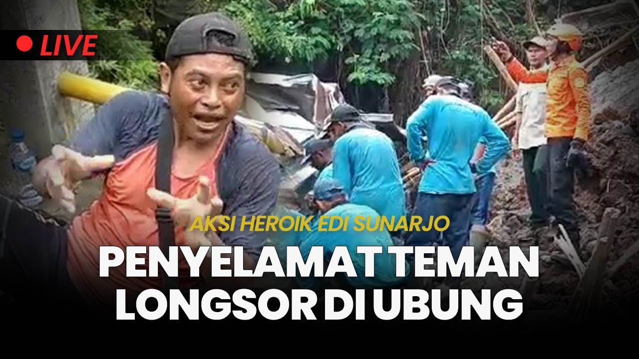 🔴Aksi Heroik Edi Sunarjo, Selamatkan Temannya Tertimbun Longsor di Ubung Denpasar Bali