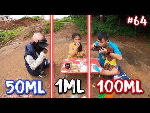 Video #64: THỬ THÁCH UỐNG THEO NƯỚC NGỌT 10ML - 50ML - 100ML... - youtube