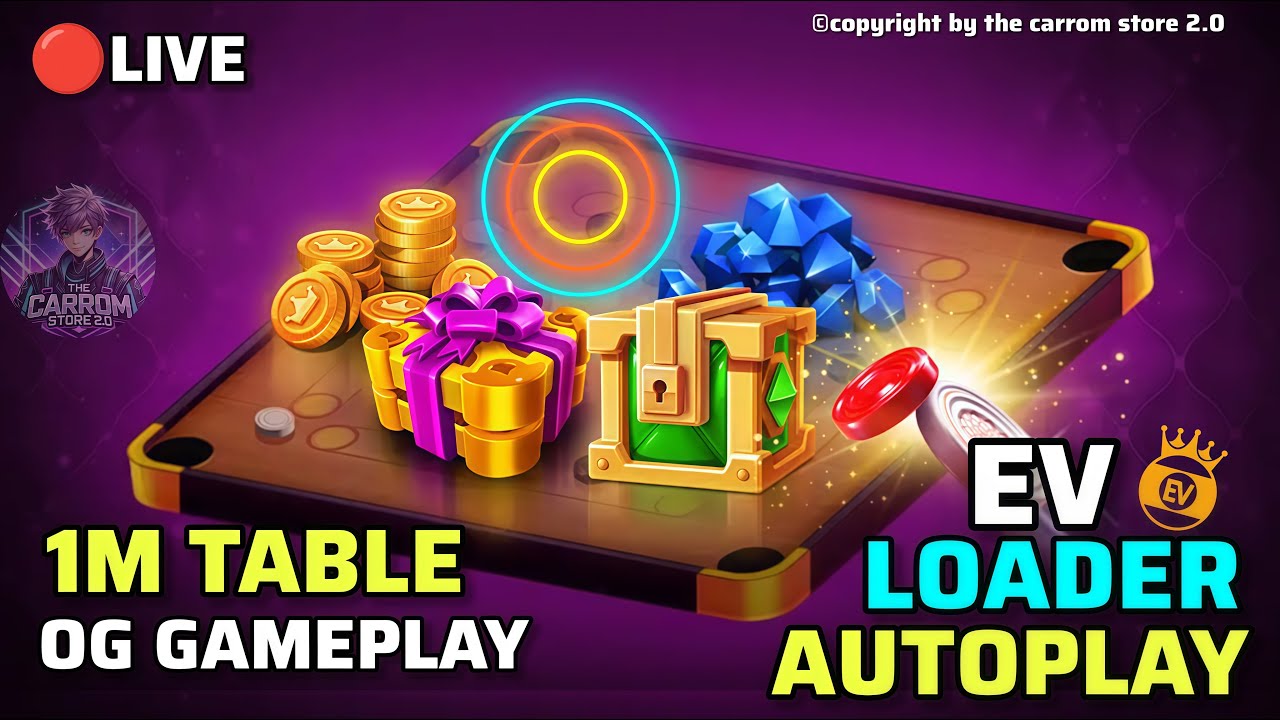 🔴 LIVE Gameplay with EV Loader Autoplay in Carrom Pool! ⚡ | 😱 Shocking Tricks & 🎯 Intense Match