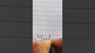 Mickey in cursive writting #english #education #handwriting #shorts