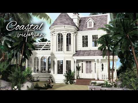 🌴 Coastal Victorian House 🐚.✦ ݁ part 1 | speedbuild ⋆˚࿔ | roblox bloxburg