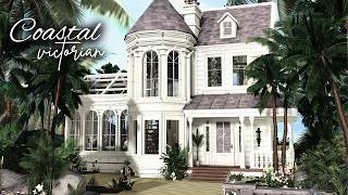 🌴 Coastal Victorian House 🐚.✦ ݁  part 1 | speedbuild ⋆˚࿔ | roblox bloxburg