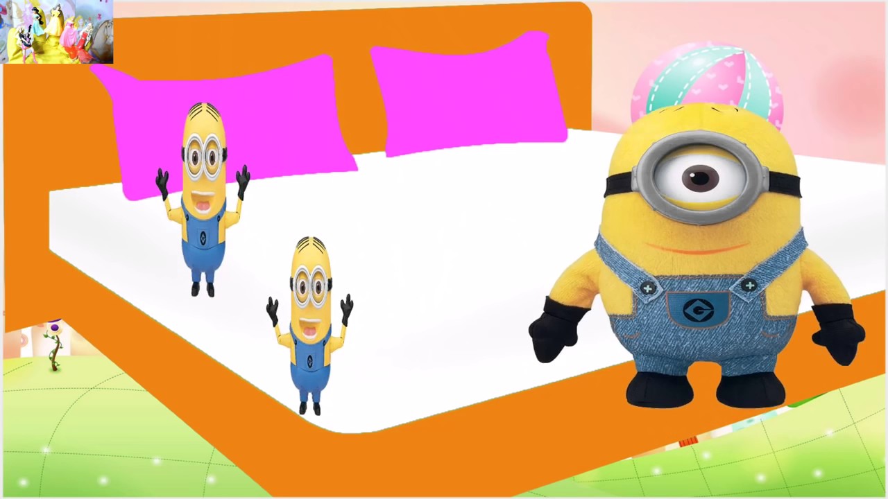 Five Little Minions Jumping On the Bed One fell off and bumped his head