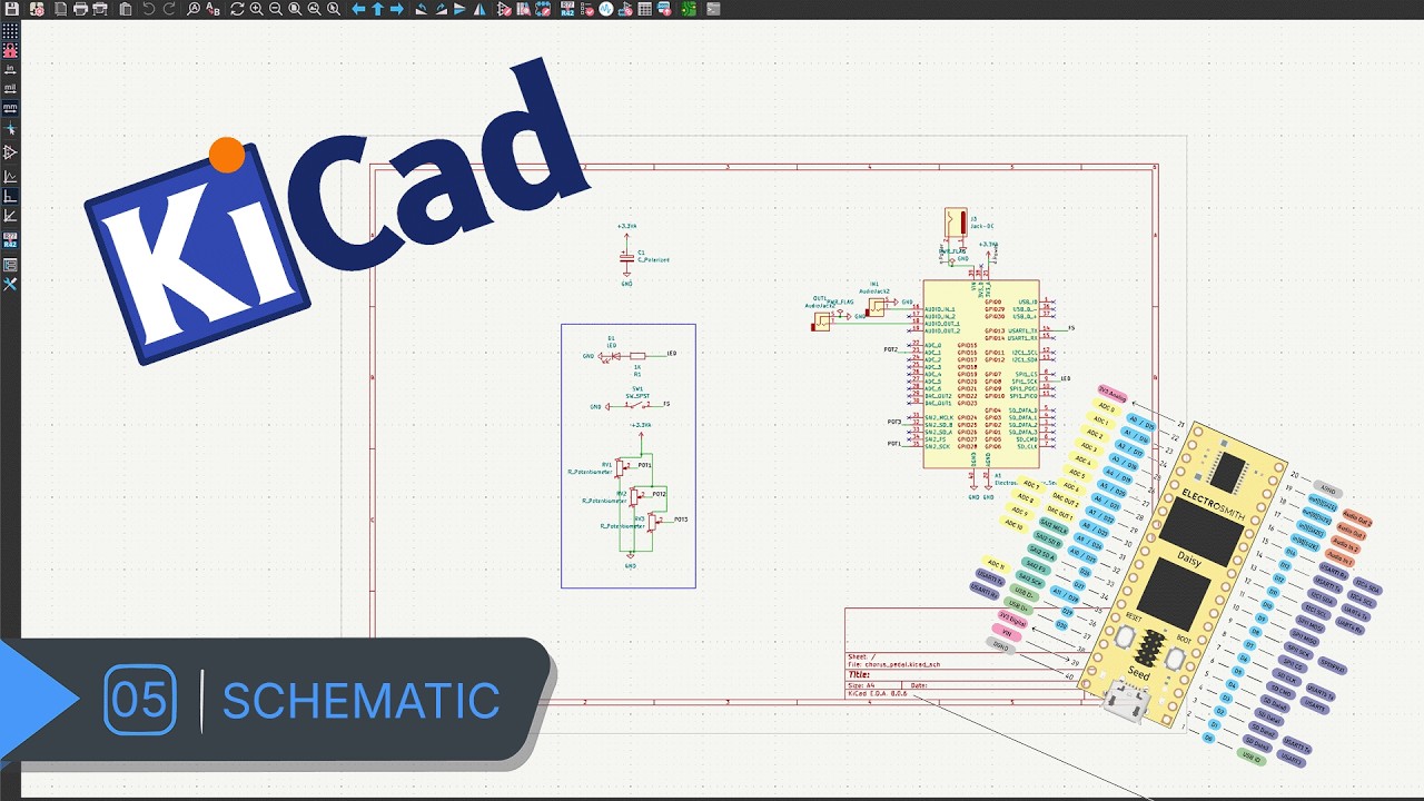 Designing a Guitar Pedal Schematic (KiCad Basics, Daisy Seed)