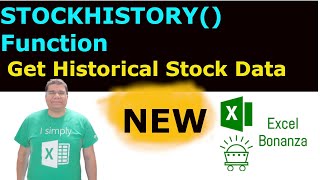 NEW STOCKHISTORY Function in Excel | Get Stock History & Currency Conversion History data in Excel