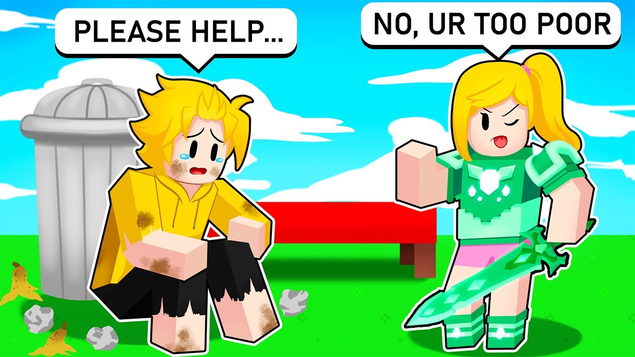 I Pretended to be POOR to test MY LITTLE SISTER (Roblox Bedwars)