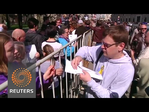 Russians, in peaceful protest, call for Putin to quit - Russians, in peaceful protest, call for Putin to quit