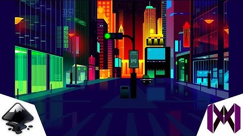 Creating Vector Colorful Buildings Wallpaper in Inkscape. Vector Drawing. Illustration. Speed Video