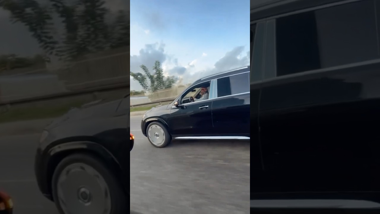 Asake cruising the streets of Lagos with his Mercedes Maybach