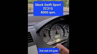 Stock Swift Sport ZC31S 8000 rpm. #swiftsport #suzukiswiftsport #zc31s