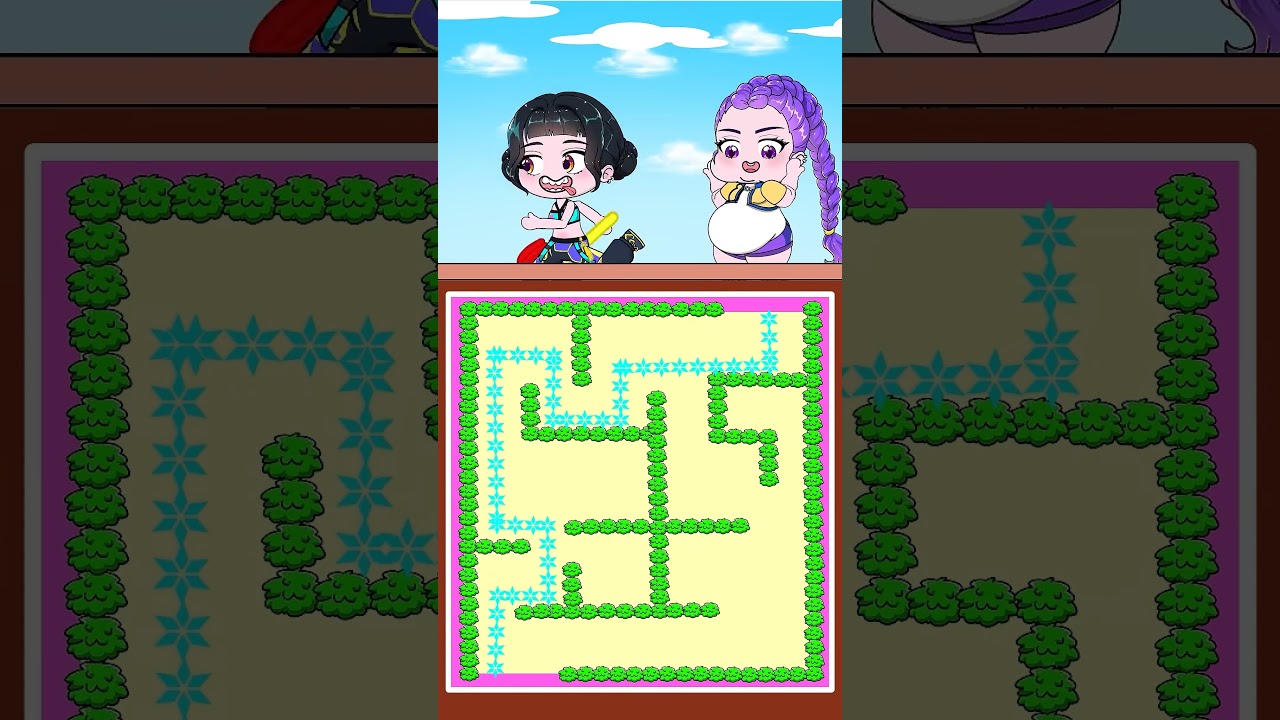 Help RUMI Fat Lose Weight in Perfect Maze Challenge Kpop Demon Hunters Animation #shorts #rumi