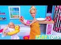 Barbie Girl and Baby Dolls Bath Time with Bubbles!