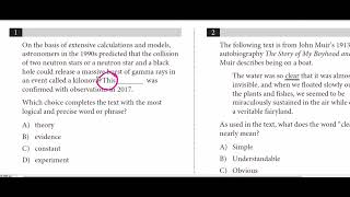 How to answer Words in Context questions from the digital SAT