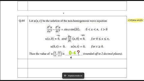 GATE 2023 Mathematics , Partial Differential  Equation