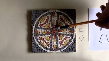 Roman mosaic kit. Rosette of Petals & Leaves