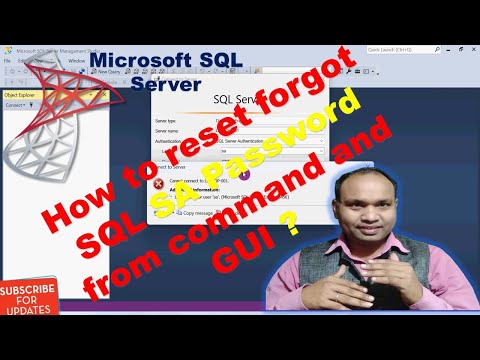 How to reset forgot SQL SA Password from command and GUI ? Reset #SQLPassword