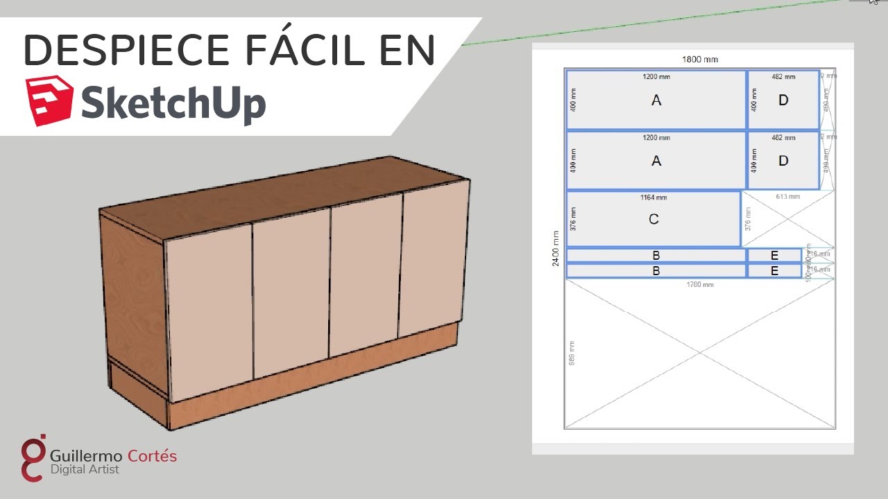 Plugin para despiece en sketchup Opencutlist gratis en español - YouTube